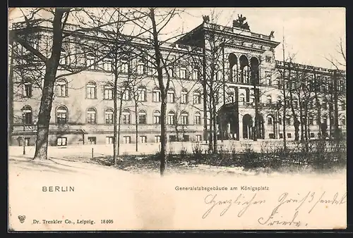 AK Berlin-Tiergarten, Generalstabsgebäude am Königsplatz