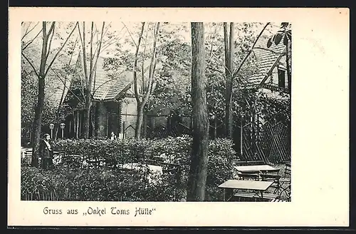 AK Berlin-Zehlendorf, Garten des Gasthaus Onkel Toms Hütte