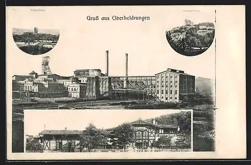 AK Oberheldrungen, Gasthaus, Salzbergwerk, Hakenburg