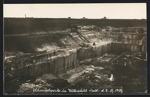 Foto-AK Mülheim-Kärlich, Schamotwerke in Witterschild 1918