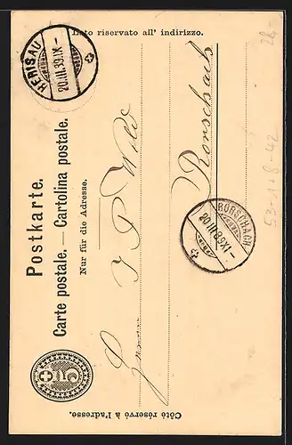 Vorläufer-AK Reklame für Fabrique de Chocolat Ph. Suchard, 1889, Neuchatel /Suisse, Däumlinge raspeln Schokolade