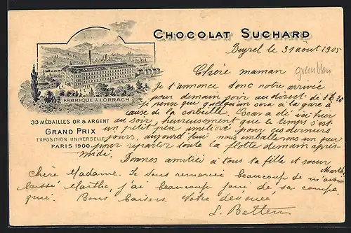 Lithographie Lörrach, Schokoladenfabrik Suchard