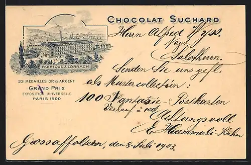 Lithographie Lörrach, An der Suchard Schokoladenfabrik