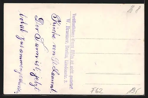 Foto-AK St. Laurent, Ruine der Kirche