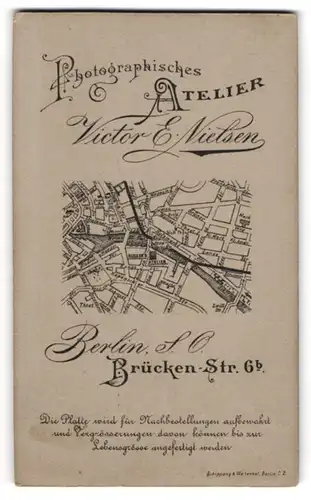 Fotografie Victor & Nielsen, Berlin, Brücken-Str. 6b, Ansicht Berlin, Umgebungskarte mit Anfahrtskizze zum Fotoatelier