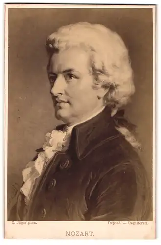 Fotografie C. Jäger, Ort unbekannt, Portrait Wolfgang Amadeus Mozart