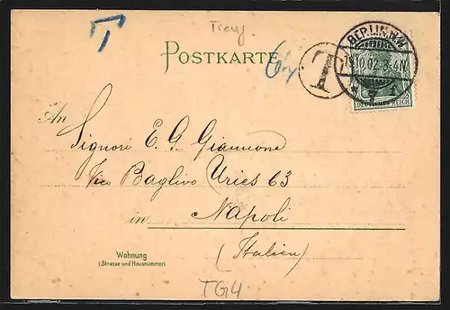 Lithographie Berlin-Tiergarten, Partie am Floraplatz