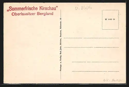 AK Kirschau, Gasthaus Zum Weber, Inh. Otto Andreas