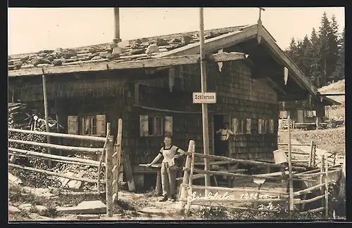 Foto-AK Schliersee, Gasthof Gindel-Alm