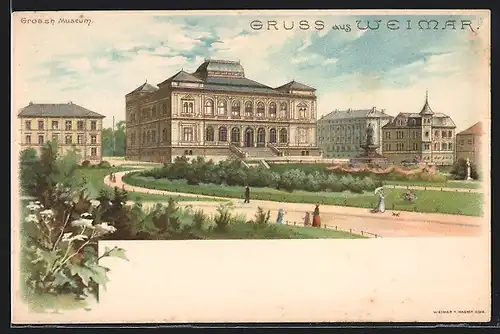 Lithographie Weimar, Grossherzogliches Meuseum