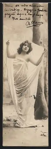 Foto-AK Atelier Reutlinger, Paris: Junge Frau im weissen Kleid