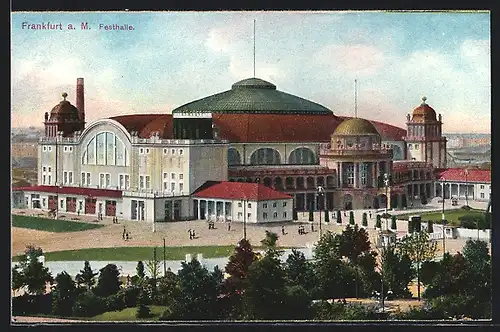 AK Frankfurt-Westend, Blick auf die Festhalle