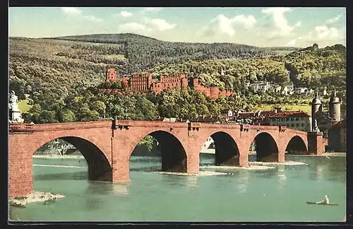AK Heidelberg, Alte Brücke und Schloss