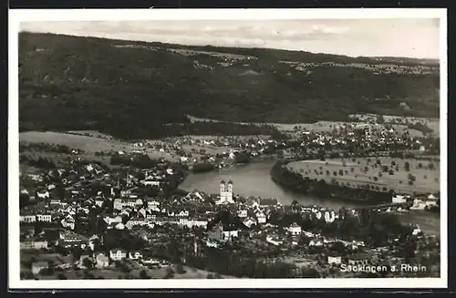 AK Bad Säckingen, Ortsansicht aus der Luft