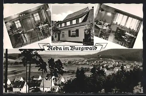 AK Roda i. Burgwald, Gasthaus Waldesruh, Ortsansicht