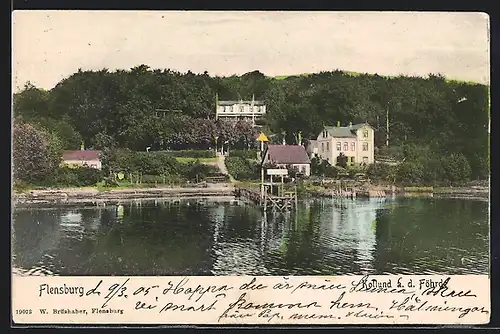 AK Kollund, Ortsansicht vom Wasser aus