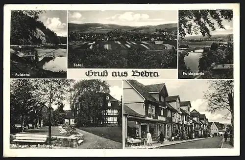 AK Bebra, Ortsansichten, Fuldapartie, Nürnberger Str.