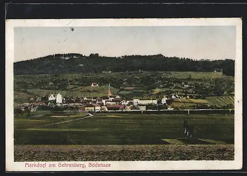 AK Markdorf am Gehrenberg /Bodensee, Ortsansicht vom Acker aus