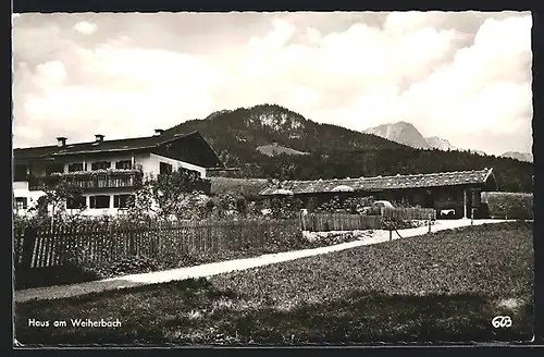 AK Berchtesgaden, Haus am Weiherbach, Inh. J.K. Plenk