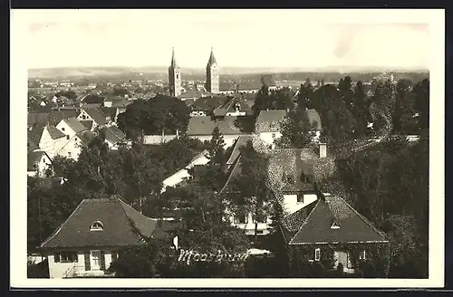 AK Moosburg, Ortsansicht mit Kirchturm