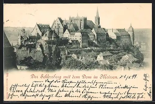 AK Meissen, Schlossberg mit Dom