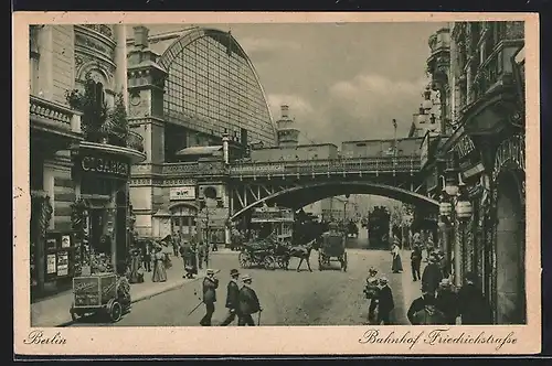 AK Berlin, Partie am Bahnhof Friedrichstrasse