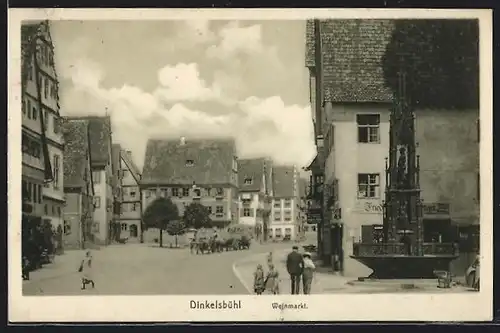 AK Dinkelsbühl, Weinmarktstrasse mit Geschäft