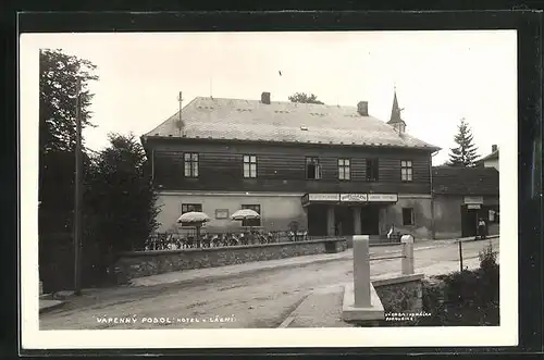 Foto-AK Vápenny Podol, Hotel v Lácni