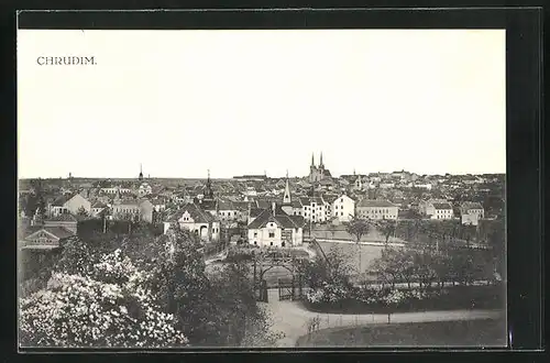 AK Schumberg / Chrudim, Blick auf den Ort