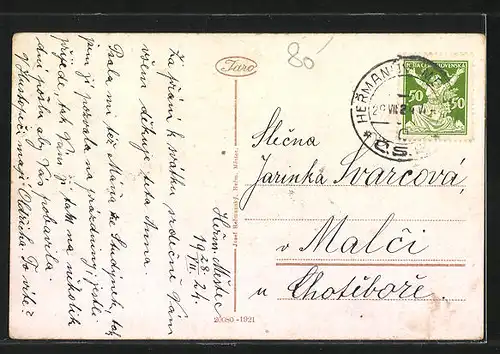 AK Hermanuv Mestec, Blick auf den Ort