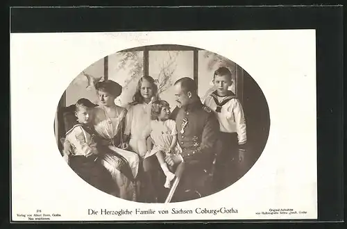AK Herzogliche Familie von Sachsen-Coburg-Gotha