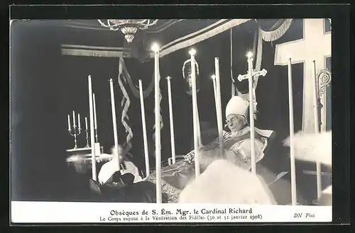 AK Der aufgebahrte Cardinal Richard, Januar 1908
