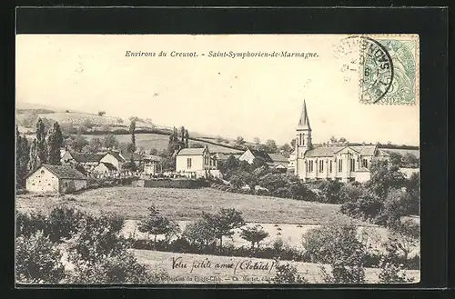 AK Saint-Symphorien-de-Marmagne, Vue générale