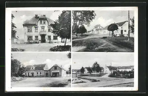 AK Straky / Strak, Gasthaus, Kolonialwarenhandlung, Strassenpartie