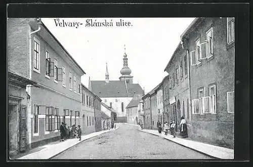 AK Velvary, Slanska ulice