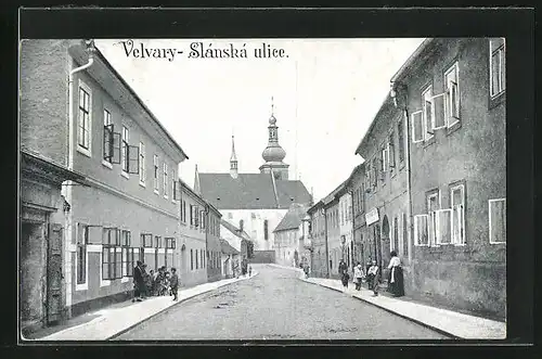 AK Velvary, Slanska ulice