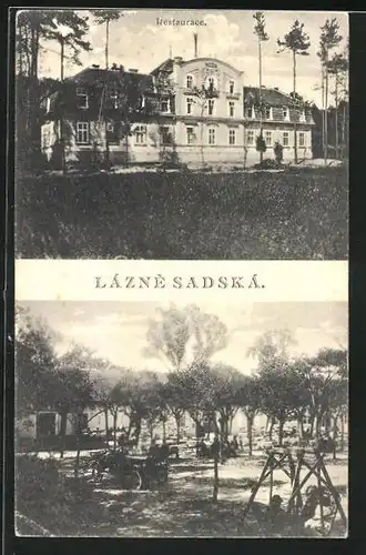 AK Lazne Sadska, Restaurant, Garten