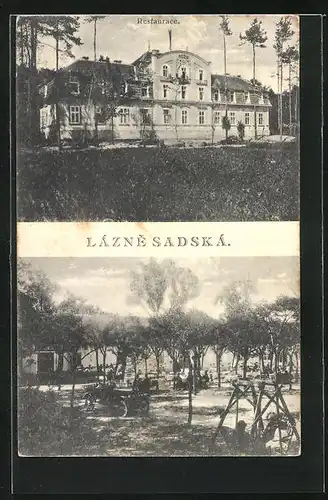 AK Lazne Sadska, Restaurant, Garten