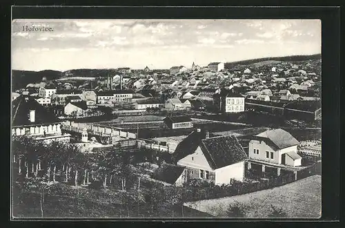 AK Horovice, Panoramablick vom Berg