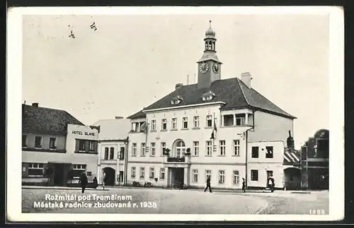 AK Rozmitál pod Tremsínem, Mestská radnice zbudovaná r. 1938