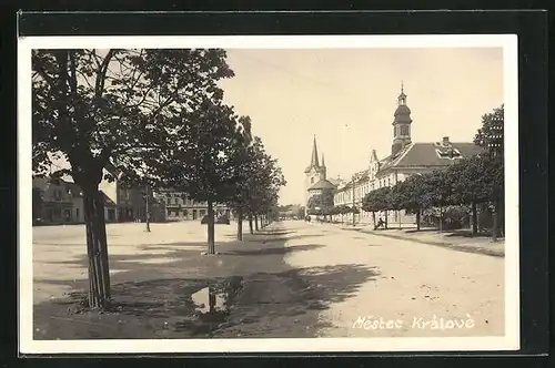 AK Mestec Králove, Ortspartie am Stadtplatz