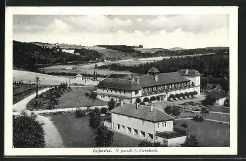 AK Cejkovice, Ortsansicht mit Hotel