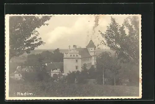 AK Radim, Ansicht vom Schloss