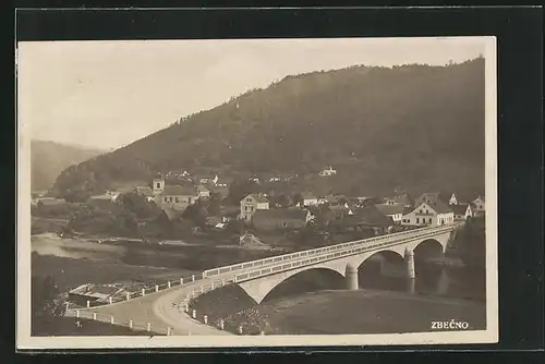 AK Zbecno, Panorama mit Brücke
