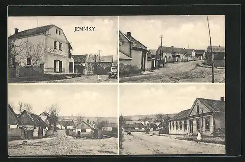 AK Jemniky, Gasthaus, Gebäudeansicht, Ortspartie