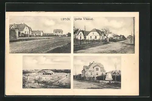 AK Lipnik, Strassenpartie mit Gebäudeansicht, Wohnhaus, Ortspartie