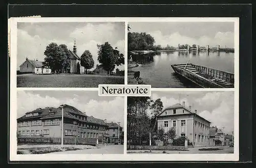 AK Neratovice, Gebäude- und Ortsansichten