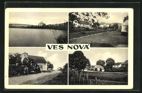 AK Ves Nová, verschiedene Ortsansichten