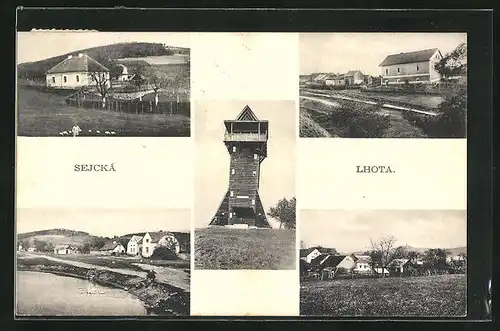 AK Sejcká Lhota, Aussichtsturm, Siedlungsansichten