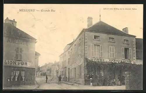 AK Messigny, Hotel du Lion d`Or et Hotel de Jouvence, Grande Rue